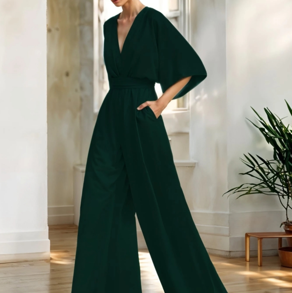 NWOT Emerald Green Jumpsuit